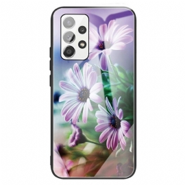 θηκη κινητου Samsung Galaxy A13 Λουλούδια Από Σκληρυμένο Γυαλί