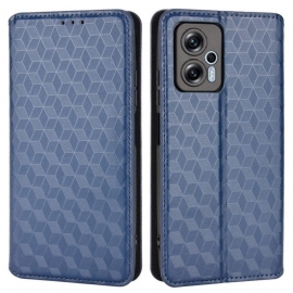 θηκη κινητου Poco X4 GT Θήκη Flip 3d Cube Leather Effect