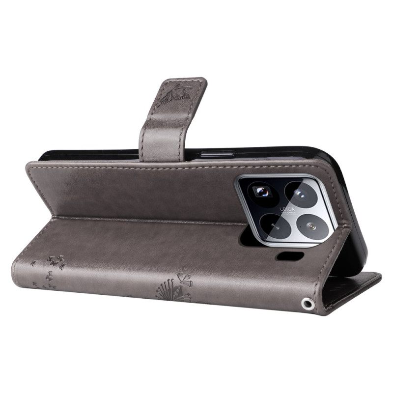 Δερματινη Θηκη Xiaomi 15 Pro Γάτα Και Δέντρο