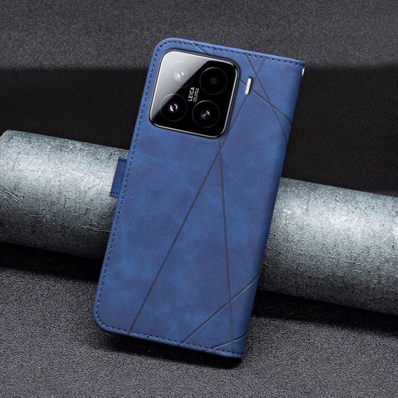 Δερματινη Θηκη Xiaomi 15 Pro Γεωμετρία Binfen Color