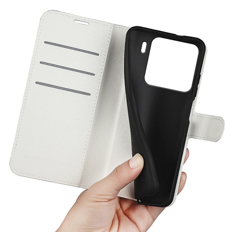 Δερματινη Θηκη Xiaomi 15 Pro Κλασικό Δέρμα Από Ψεύτικο Λίτσι