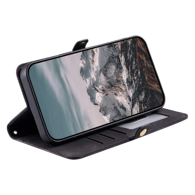 Δερματινη Θηκη Xiaomi 15 Pro Λουράκι Με Μοτίβο Τοτέμ