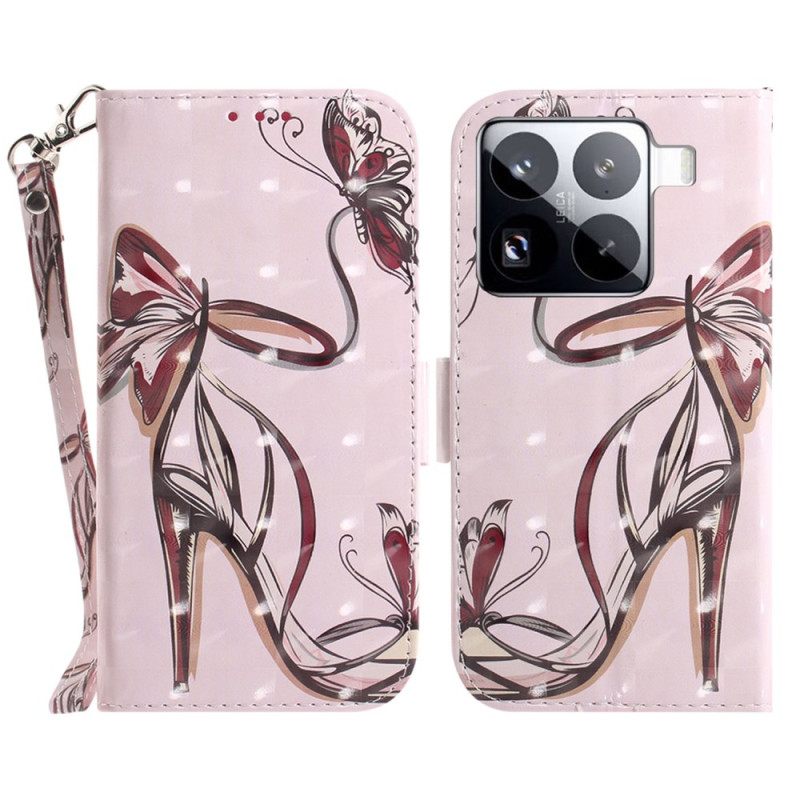 Δερματινη Θηκη Xiaomi 15 Pro Λουράκι Ψηλοτάκουνων