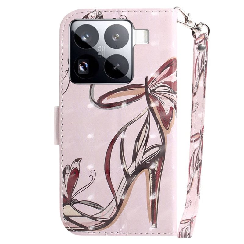 Δερματινη Θηκη Xiaomi 15 Pro Λουράκι Ψηλοτάκουνων