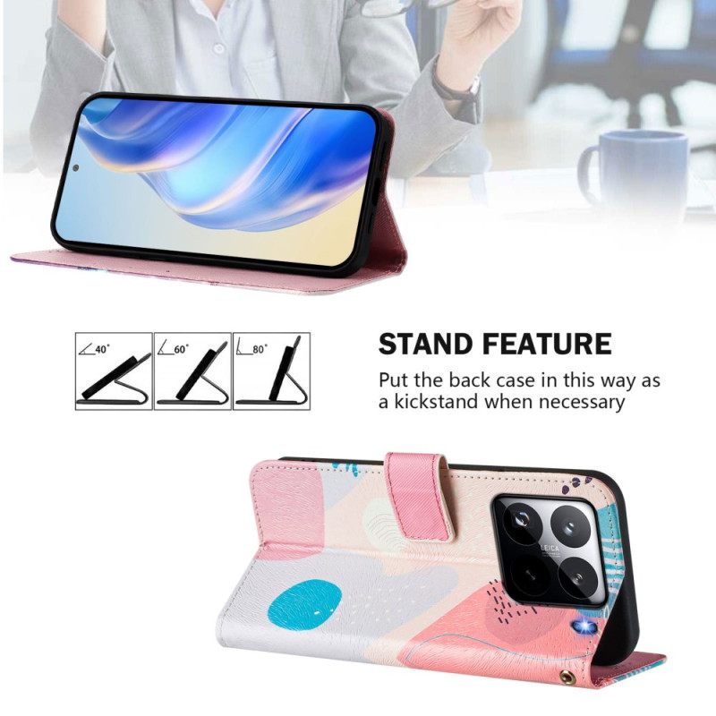 Δερματινη Θηκη Xiaomi 15 Pro Μοτίβο Γκράφιτι Σιλικόνης