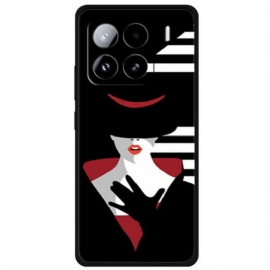 Κάλυμμα Xiaomi 15 Pro Κυρία Με Μαύρο Καπέλο Σιλικόνης