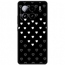 Κάλυμμα Xiaomi 15 Pro Λευκές Καρδιές Σιλικόνης