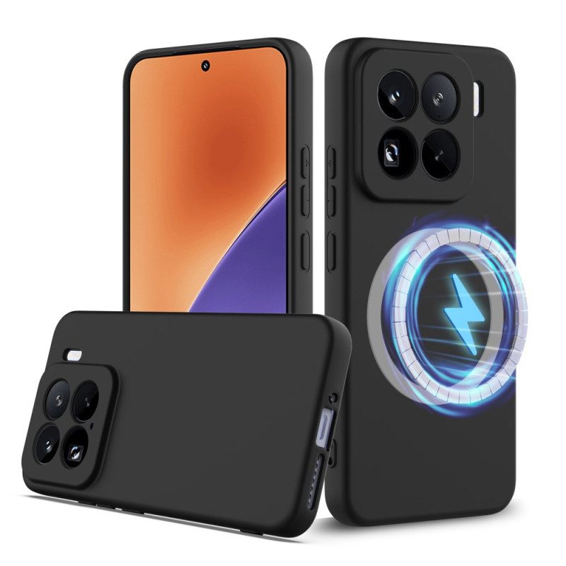 Κάλυμμα Xiaomi 15 Pro Magsafe Συμβατή Υγρή Σιλικόνη Με Ιμάντα