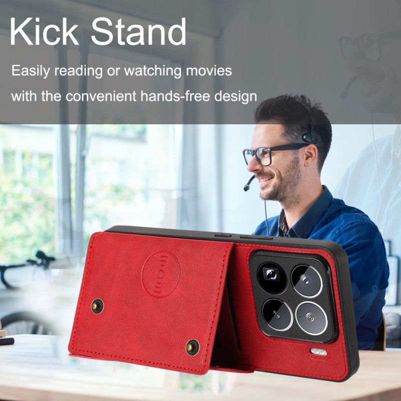 Κάλυμμα Xiaomi 15 Pro Θήκη Καρτών Με Εφέ Δέρματος