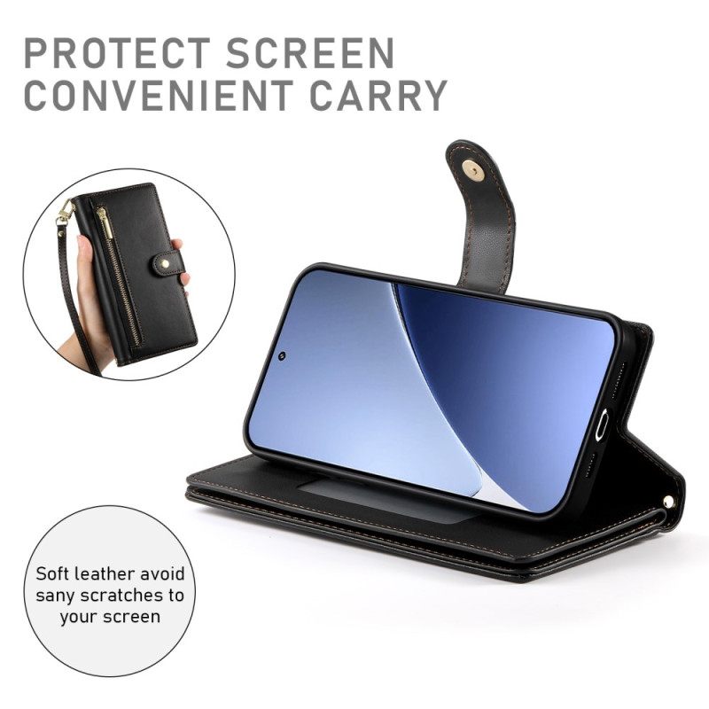 Θηκη Κινητου Xiaomi 15 Pro Θήκες Κινητών Πορτοφόλι Με Λουράκι Και Ώμο