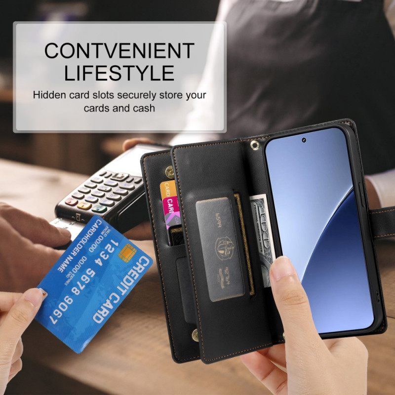 Θηκη Κινητου Xiaomi 15 Pro Θήκες Κινητών Πορτοφόλι Με Λουράκι Και Ώμο