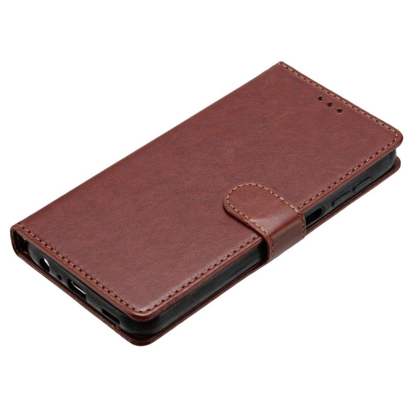 Δερματινη Θηκη Poco X7 5g Απλό Δέρμα Με Λουρί Σιλικόνης