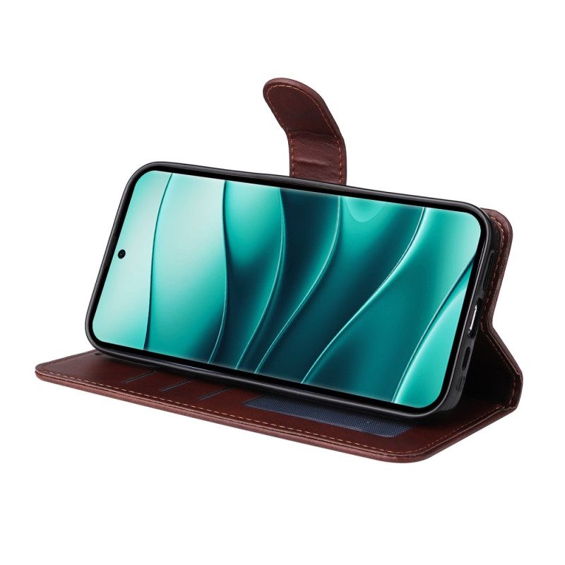 Δερματινη Θηκη Poco X7 5g Απλό Δερμάτινο Εφέ Με Λουράκι