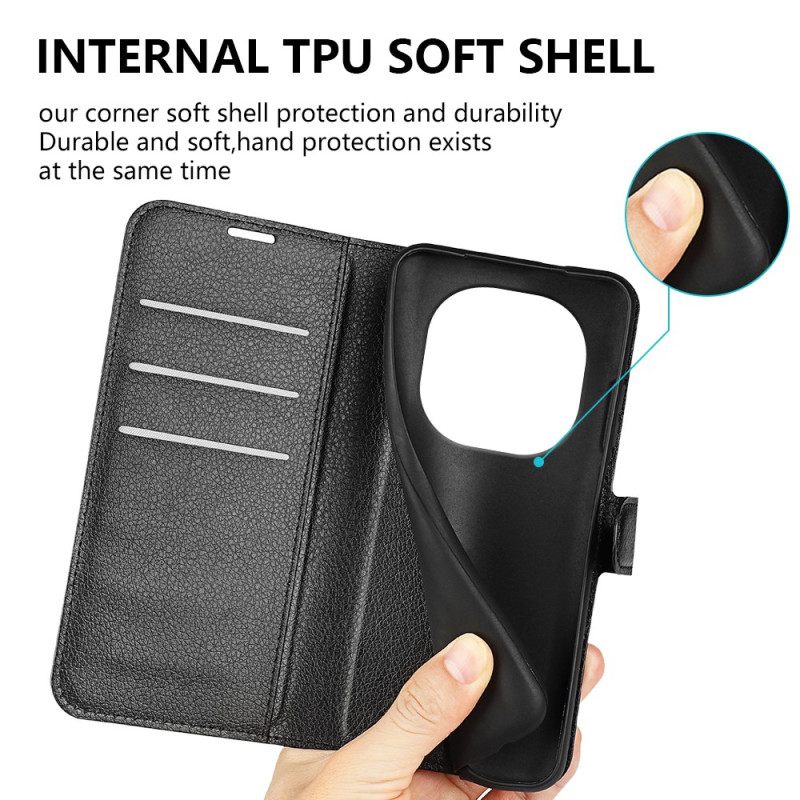 Δερματινη Θηκη Poco X7 5g Κλασικό Τεχνητό Δέρμα Λίτσι Σιλικόνης