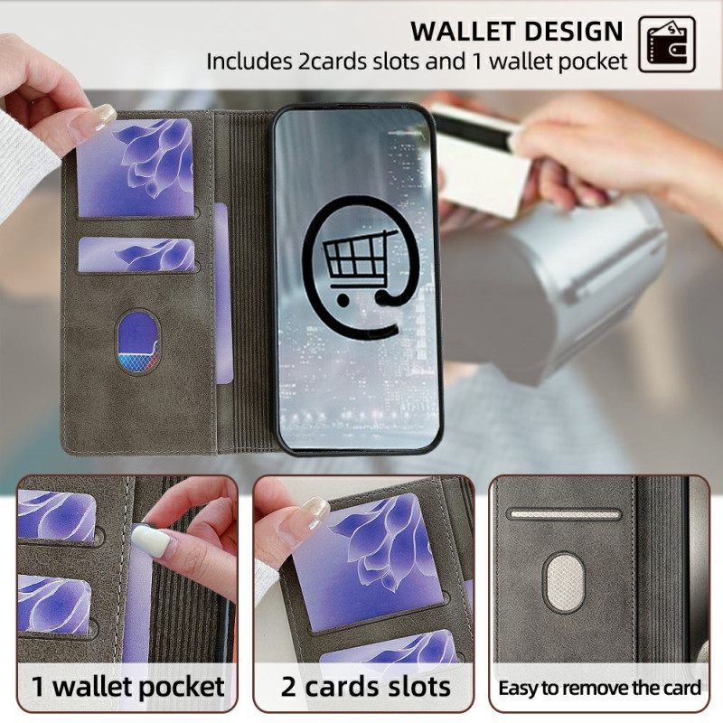 Δερματινη Θηκη Poco X7 5g Κυματιστό Μπλοκάρισμα Rfid