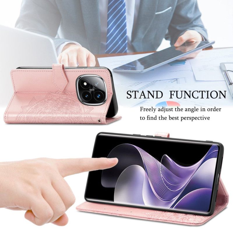 Δερματινη Θηκη Poco X7 5g Μπαρόκ Μάνταλα