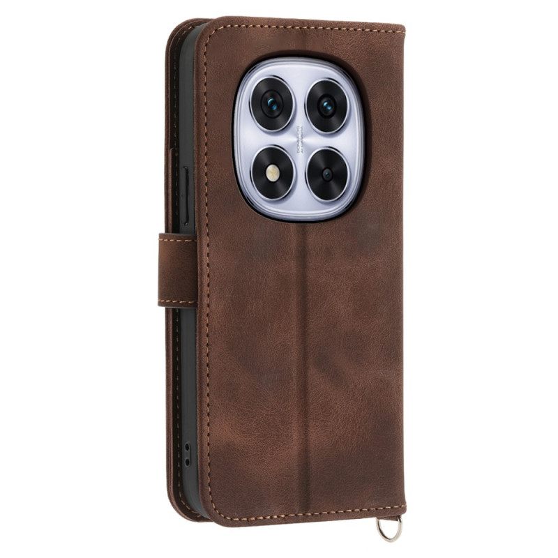 Δερματινη Θηκη Poco X7 5g Σχέδιο Δαντέλας Με Λουράκι Και Λουράκι Ώμου