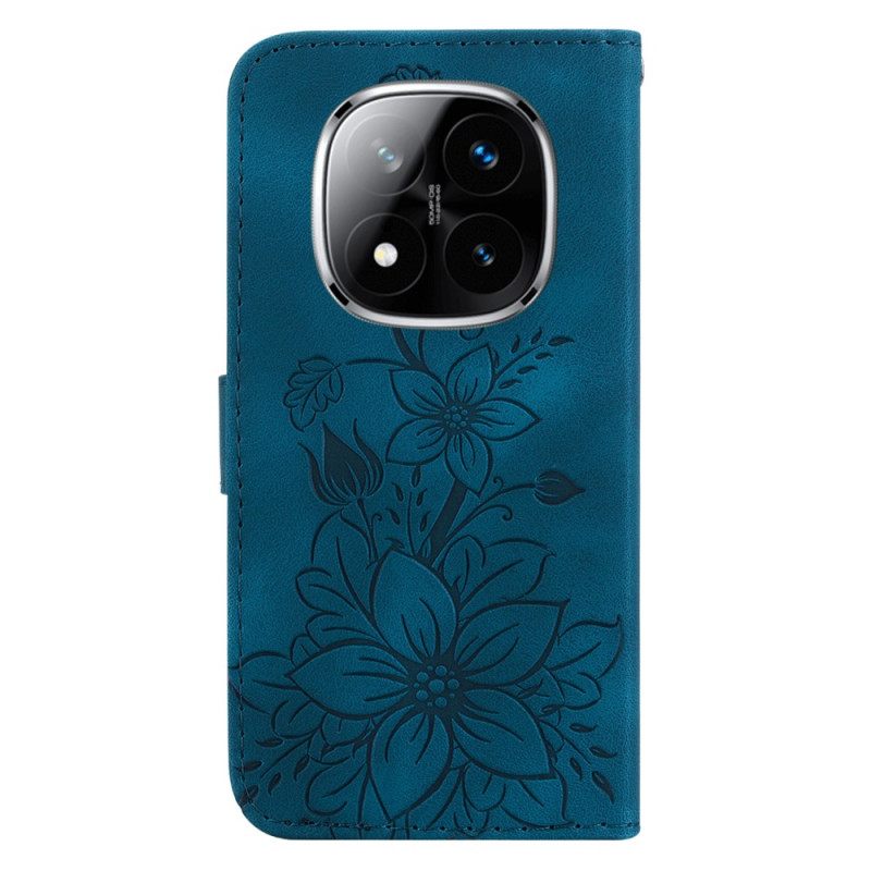 Δερματινη Θηκη Poco X7 5g Σχέδιο Κρίνου