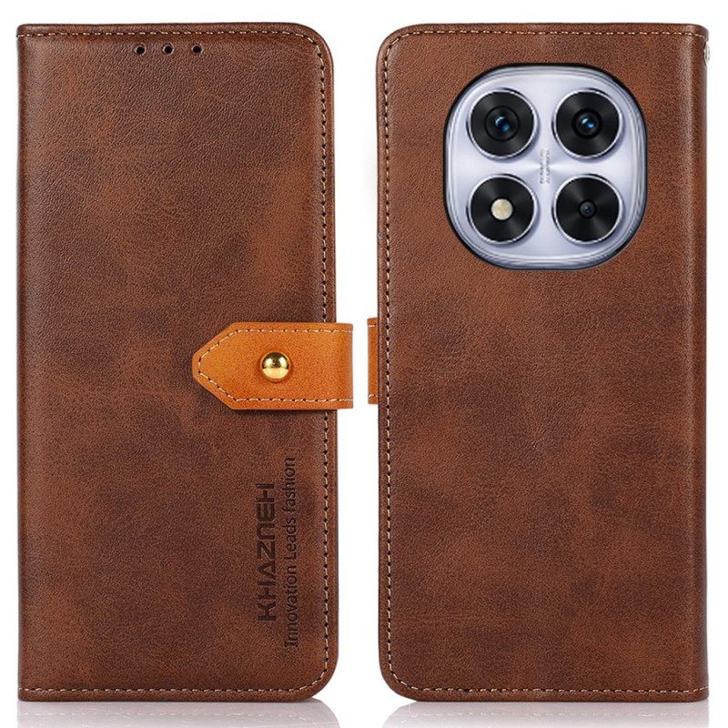 Δερματινη Θηκη Poco X7 5g Χρυσό Κούμπωμα Khazneh