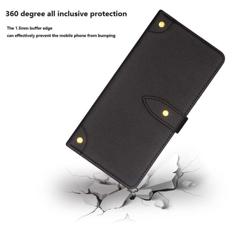Κάλυμμα Motorola Edge 40 Pro Πριτσίνια Και Λουρί Idewei