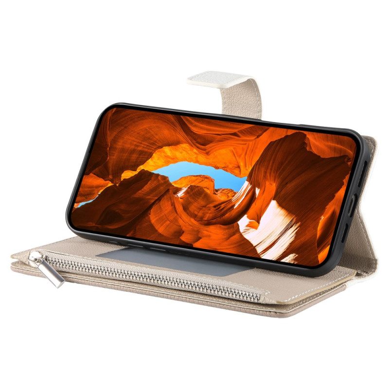 Δερματινη Θηκη Google Pixel 10a Δίχρωμο Πορτοφόλι Με Λουράκια