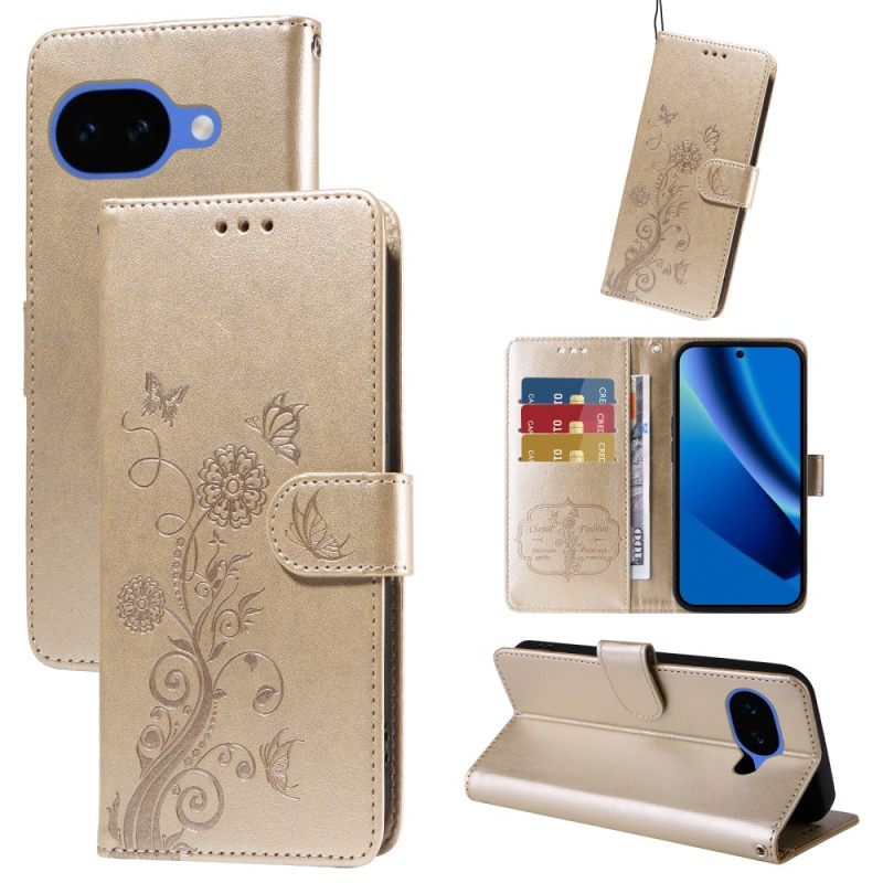 Δερματινη Θηκη Google Pixel 10a Λουλουδάτη Πεταλούδα