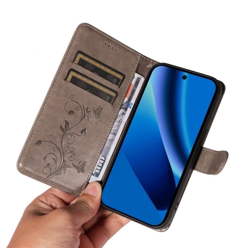 Δερματινη Θηκη Google Pixel 10a Λουλουδάτο Σχέδιο