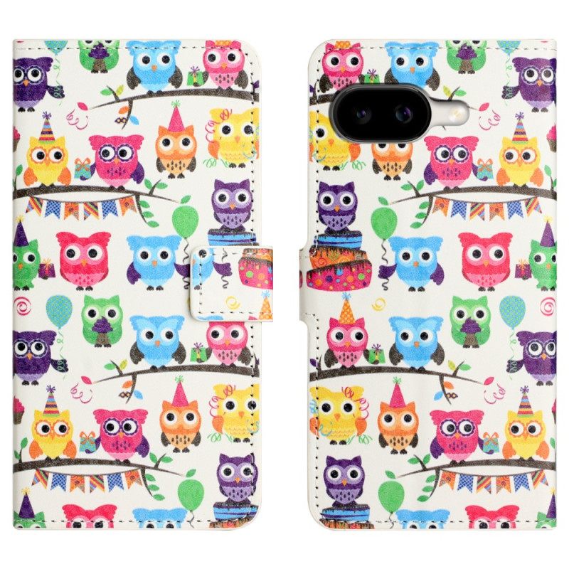 Δερματινη Θηκη Google Pixel 10a Μοτίβο Κουκουβάγιας