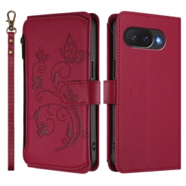 Δερματινη Θηκη Google Pixel 10a Πορτοφόλι Με Λουλουδάτο Σχέδιο