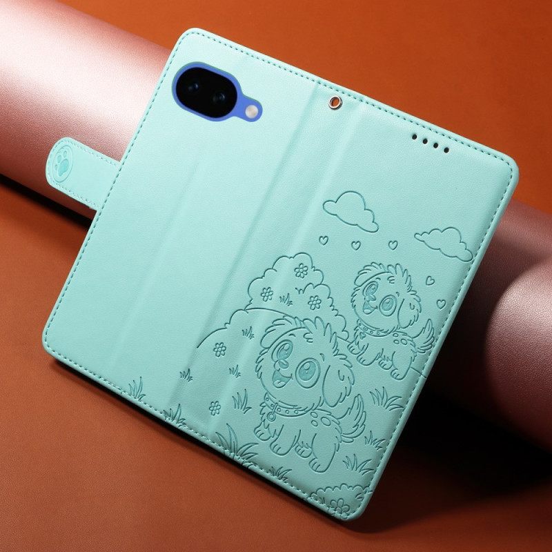 Δερματινη Θηκη Google Pixel 10a Προστασία Rfid Και Σχέδιο Σκύλου