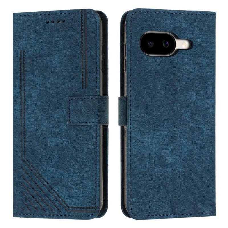 Δερματινη Θηκη Google Pixel 10a Τυπωμένες Γραμμές Σιλικόνης