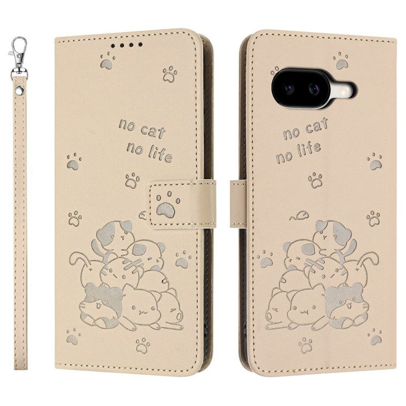 Δερματινη Θηκη Google Pixel 10a Τυπωμένο Σχέδιο Γάτας