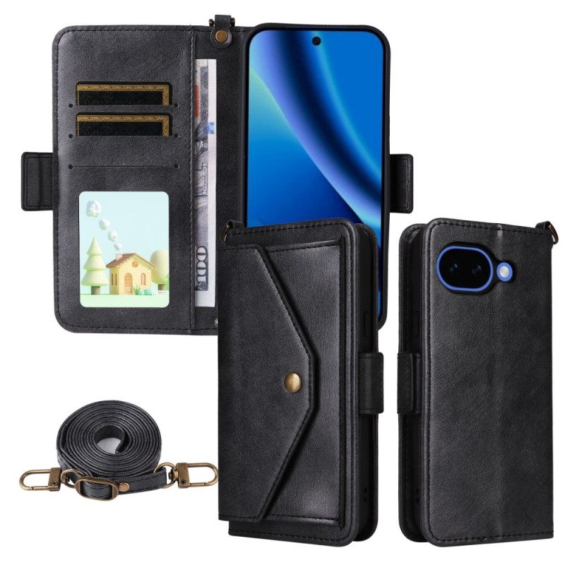 Δερματινη Θηκη Google Pixel 10a Vintage Πορτοφόλι Και Λουράκι Ώμου