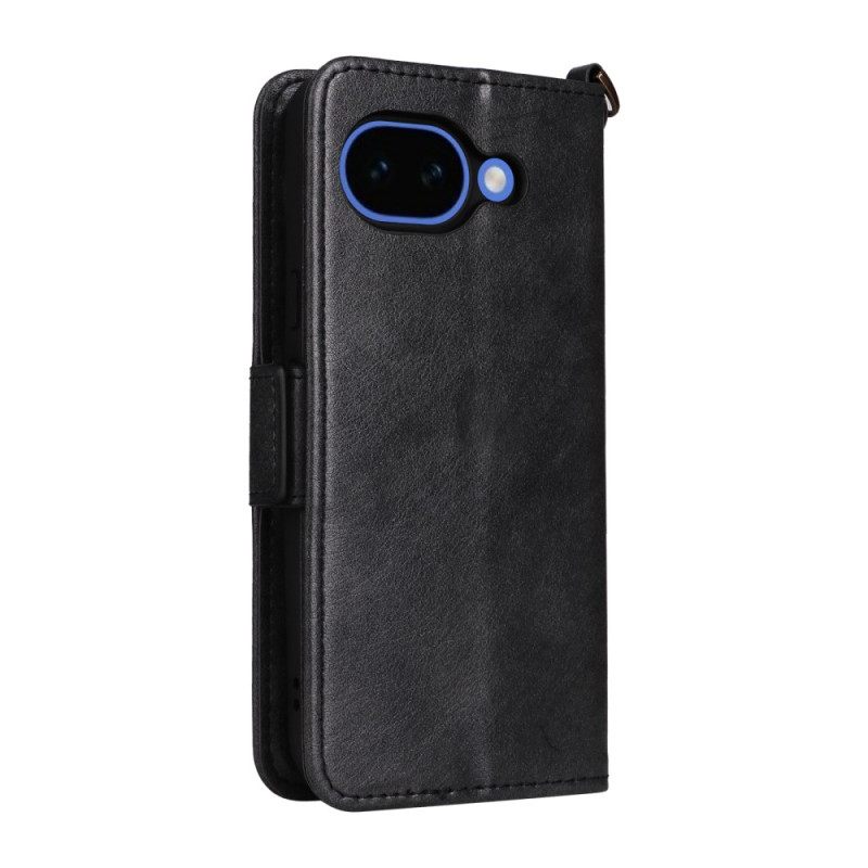 Δερματινη Θηκη Google Pixel 10a Vintage Πορτοφόλι Και Λουράκι Ώμου