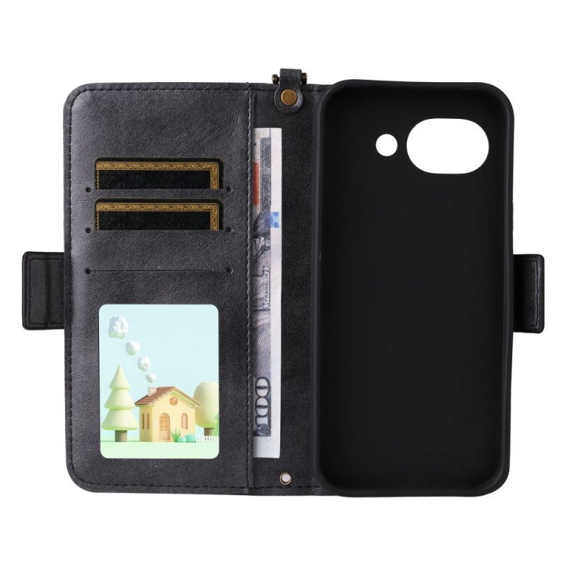 Δερματινη Θηκη Google Pixel 10a Vintage Πορτοφόλι Και Λουράκι Ώμου