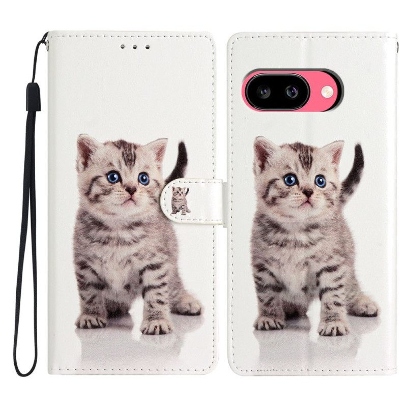 Δερματινη Θηκη Google Pixel 10a Χαριτωμένη Γάτα