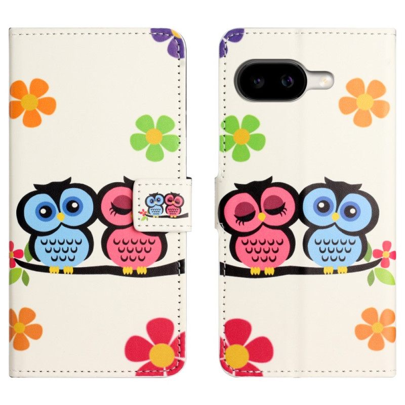 Δερματινη Θηκη Google Pixel 10a Ζευγάρι Κουκουβάγιες