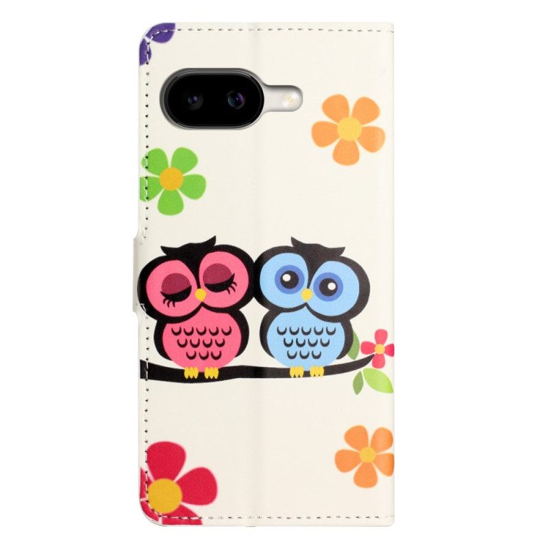 Δερματινη Θηκη Google Pixel 10a Ζευγάρι Κουκουβάγιες