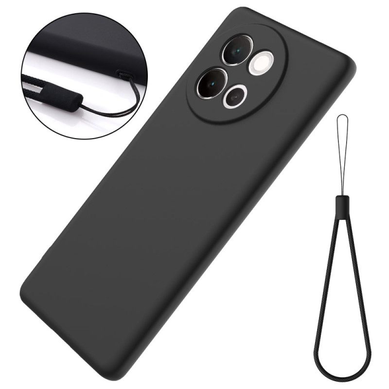 Κάλυμμα Vivo V40 Lite 5g Υγρή Σιλικόνη Με Λουράκι Σιλικόνης