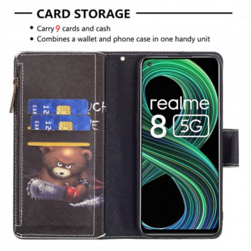 Κάλυμμα Realme 8 5G Τσέπη Με Φερμουάρ