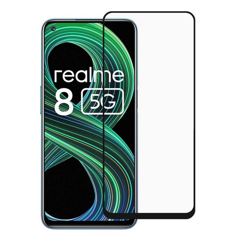 Realme 8 5G Black Edge Tempered Glass Screen Protector