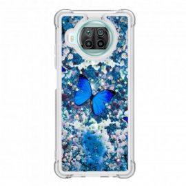 Θήκη Xiaomi Mi 10T Lite / Redmi Note 9 Pro 5G Glitter Blue Butterflies