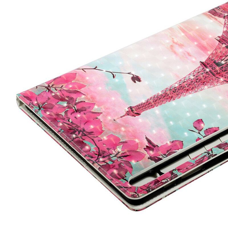 Κάλυμμα Samsung Galaxy Tab S8 Plus / Tab S7 Plus Floral Πύργος Του Άιφελ