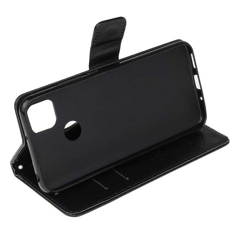 δερματινη θηκη Xiaomi Redmi 9C Ασιατικές Πεταλούδες Και Λουλούδια