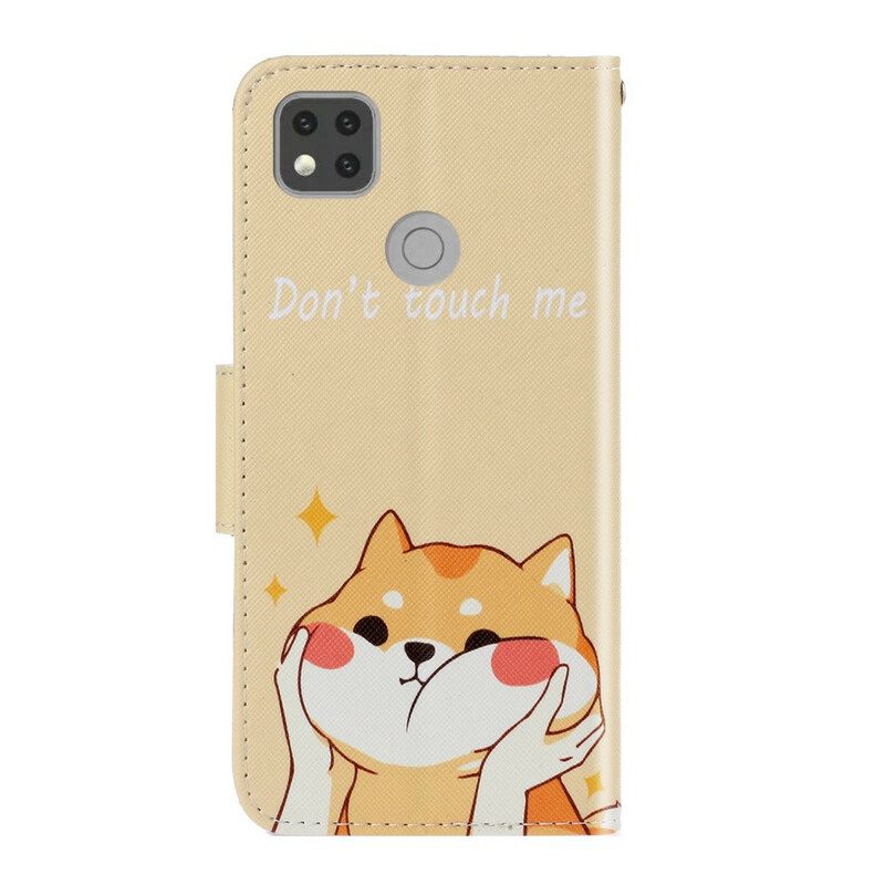 Κάλυμμα Xiaomi Redmi 9C με κορδονι Μην Με Αγγίζεις Strappy Cat