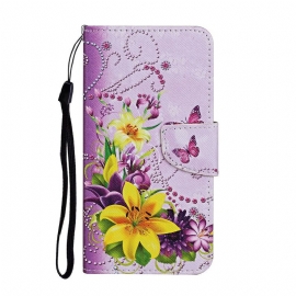 Κάλυμμα Xiaomi Redmi 9C με κορδονι Southern Butterflies And Flowers Strappy