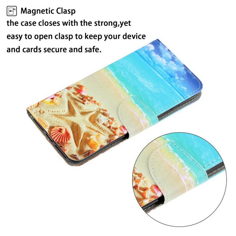 Θήκη Flip Xiaomi Redmi 9C με κορδονι Strappy Beach