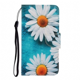 Θήκη Flip Xiaomi Redmi 9C με κορδονι Strappy Daisies