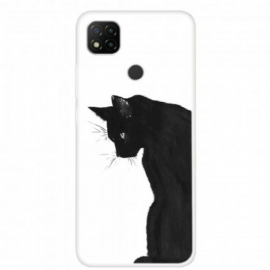 Θήκη Xiaomi Redmi 9C Σκεπτική Μαύρη Γάτα