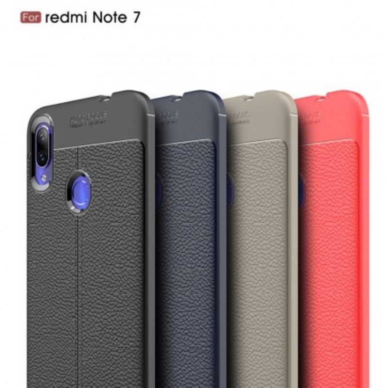 θηκη κινητου Xiaomi Redmi Note 7 Δερμάτινο Εφέ Litchi Διπλής Γραμμής